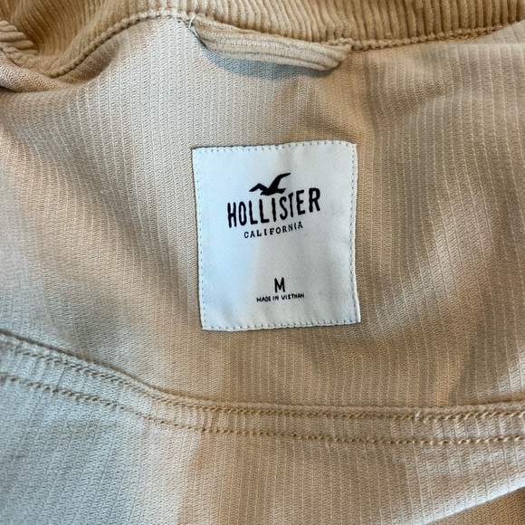 Hollister Corduroy Fall Lightweight Short Button Down Jacket Tan Size Medium - Picture 4 of 8